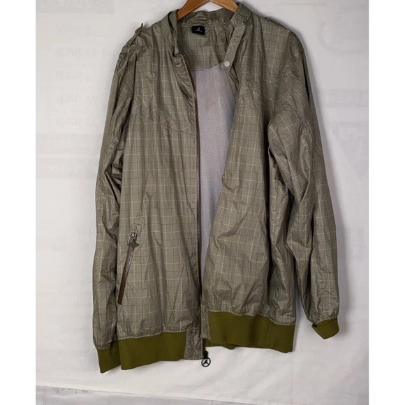 Vintage Nike Air Jordan Members‎ Only Windbreaker Jacket Green/Checker Size XXLT - Picture 15 of 15